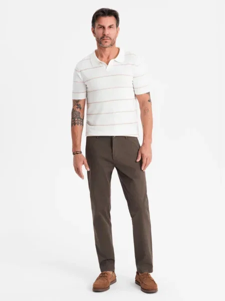 Pantaloni chino Ombre alb