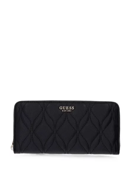 Matlasat portofel Guess cu autograf negru