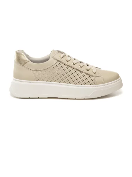 Sneakersy Nerogiardini skórzane beżowe