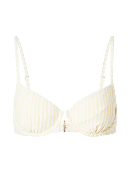Abercrombie & Fitch Bikini felső sárga fehér