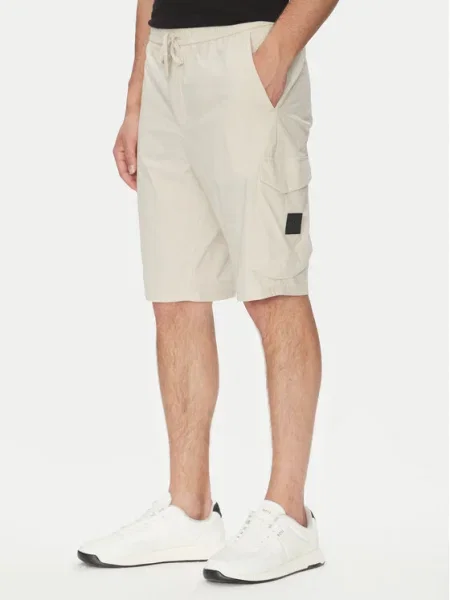 BOSS Pantaloni scurți sport S_Urbanex-Cargo Tapered Fit bej