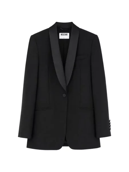 Geacă Moschino de lână cu rever negru
