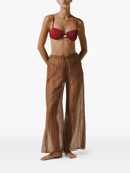 Pantaloni Baobab cu talie înaltă maro