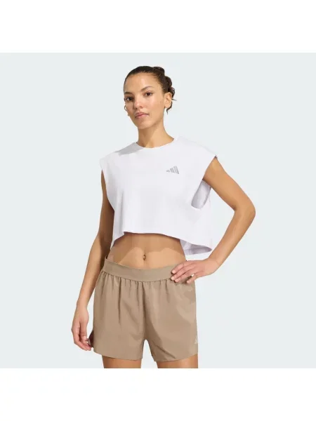 Koszulka Running Essentials Crop fioletowa