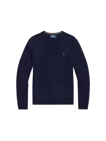 Bluza Polo Ralph Lauren wełniana niebieska