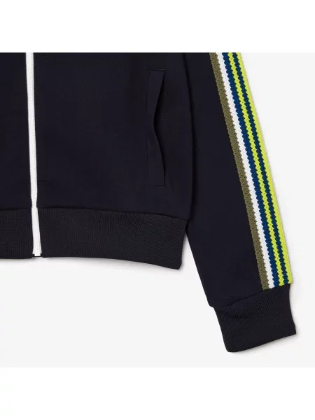 Lacoste Kurtka Dresowa French Made Paris Zapinana Na Błyskawiczny granatowa