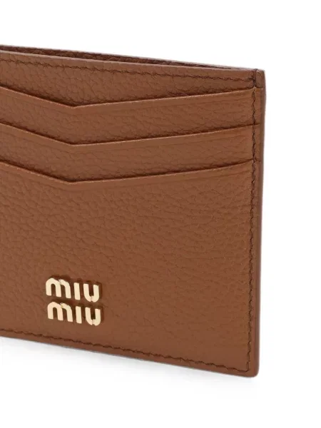 Portofel Miu Miu din piele maro