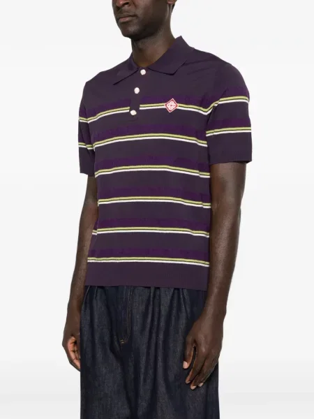 Ριγέ polo Casablanca μωβ