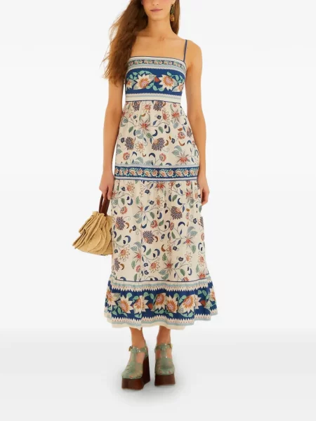 Maxi rochie maxi Farm Rio cu model floral de costum