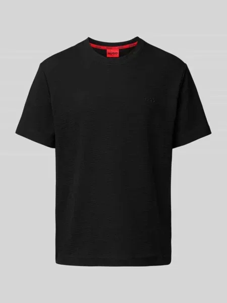 HUGO t-shirt gładki czarny