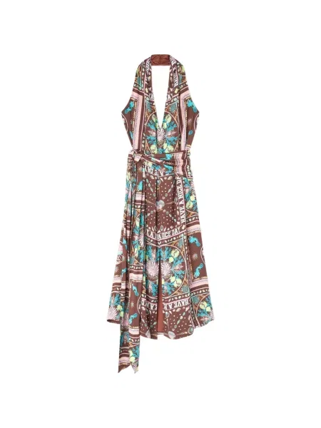 Rochie midi Ganni maro