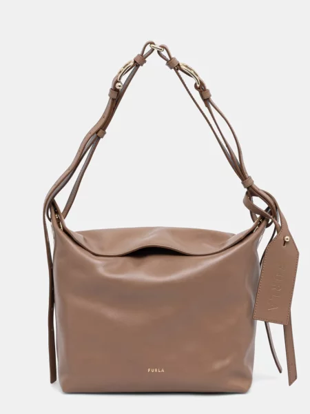 Furla klasična torbica usnjena rjava