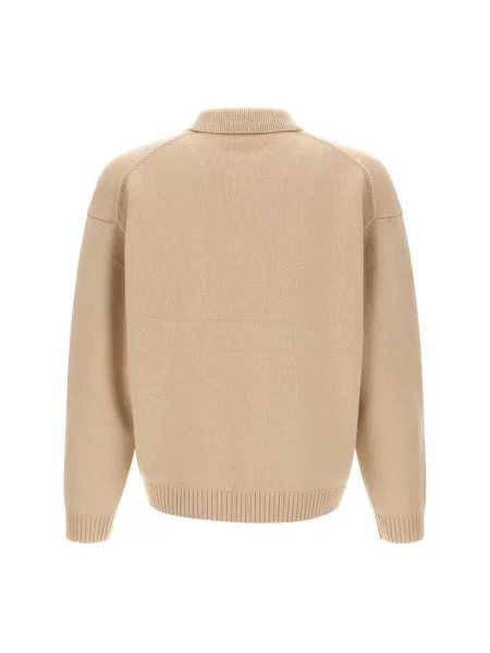 Koszulka Maison Kitsune wełniana beżowa