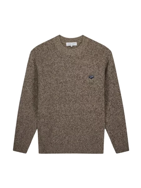 Sweter Maison Labiche wełniany brązowy