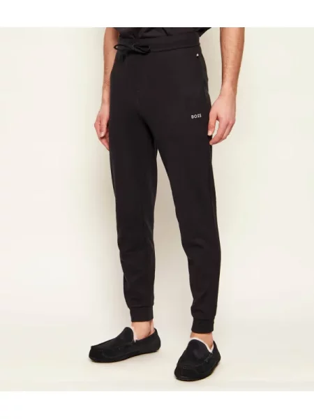BOSS BLACK Pantaloni de pijama Waffle negru