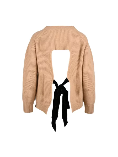 Sweter Anna Molinari z kaszmiru brązowy