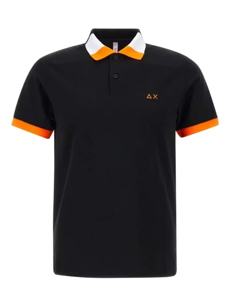 Polo Sun68 din jerseu negru