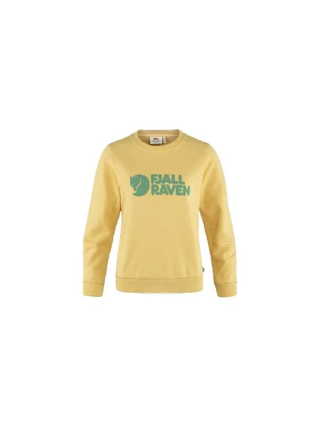 Pulover Fjallraven cu autograf galben