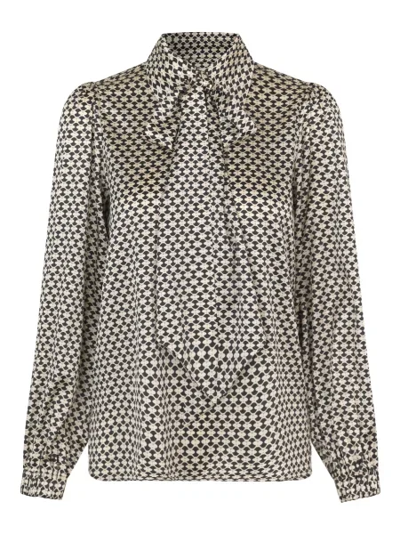 Dea Kudibal Bluză gri / negru / murdar alb