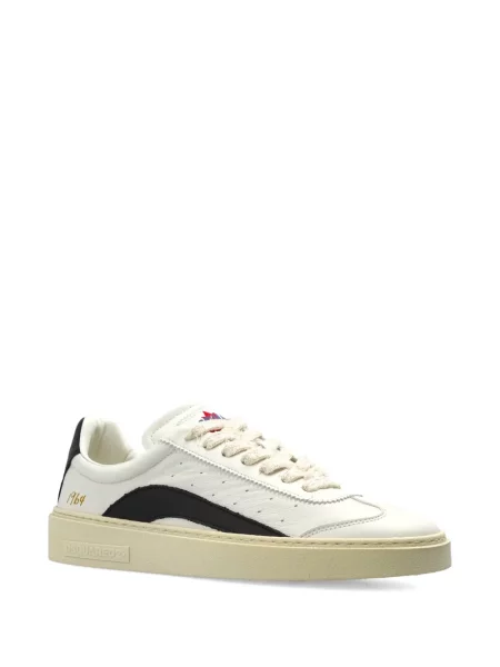 Sneakerși Dsquared2 din piele cu dungi alb