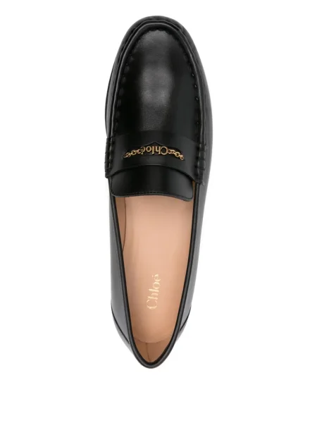 Pantofi loafer Chloé din piele negru