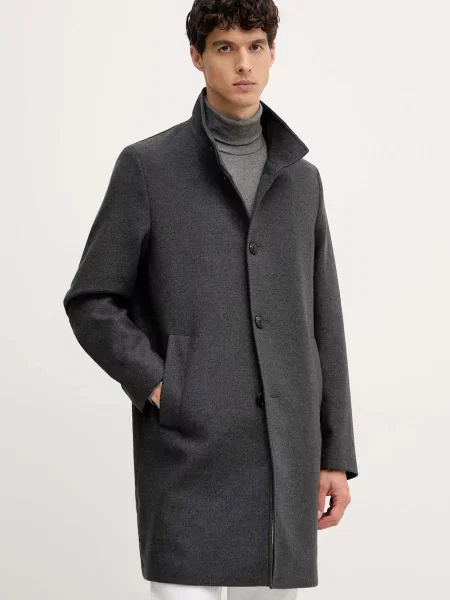 Палто с вълна Marc O'Polo сиво