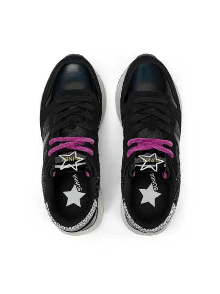 Sneakersy Sun68 zamszowe czarne