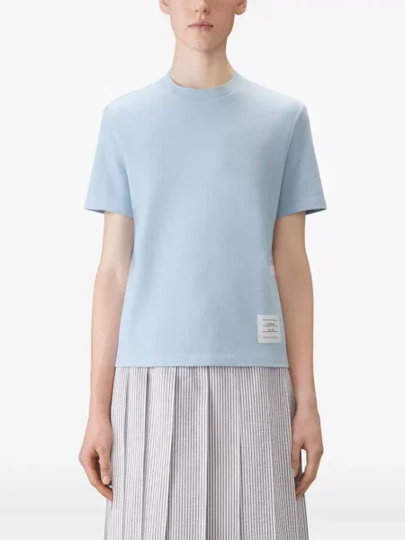 Tricou Thom Browne cu dungi albastru