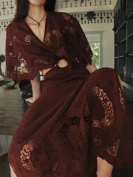 Rochie maxi Johanna Ortiz roșu