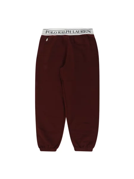 Dzianinowe spodnie dresowe Ralph Lauren czerwone