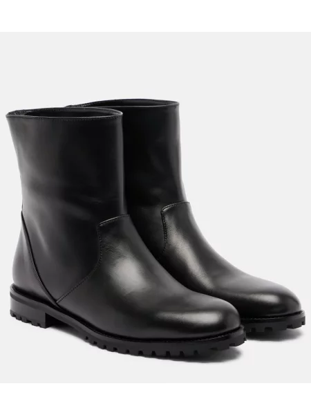 Cizme scurte Manolo Blahnik din piele negru