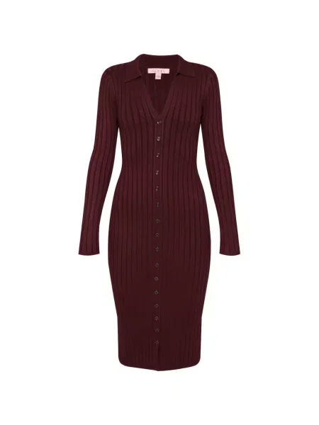 Rochie midi Guess tricotate maro
