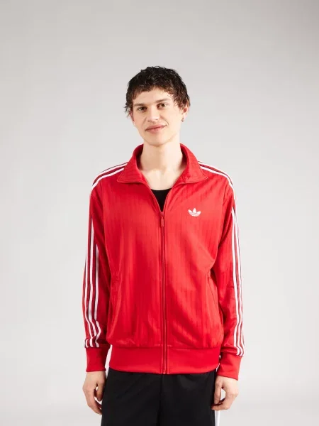 ADIDAS ORIGINALS Tepláková bunda Firebird červená biela