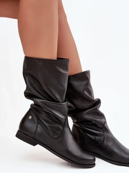 Botine Maciejka din piele negru