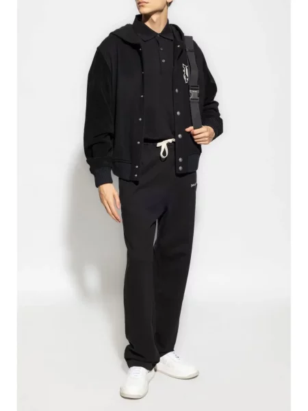 Tricou polo Palm Angels cu broderie negru