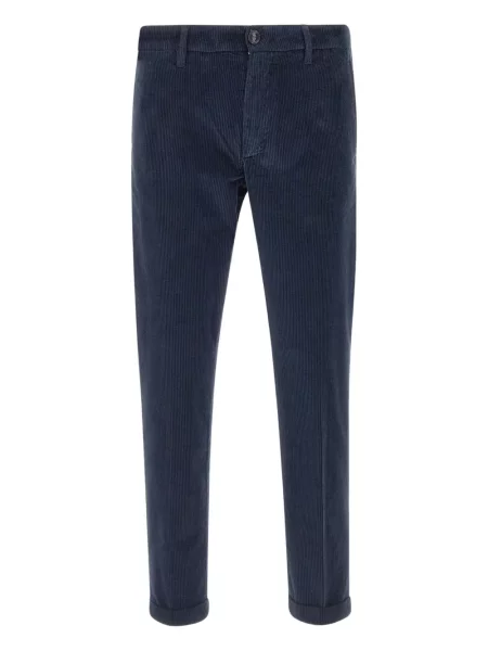 Pantaloni Re-hash de catifea cord albastru