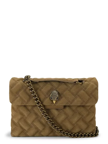 Kurt Geiger London crossbody kabelka dámska semišová KENSINGTON hnedá