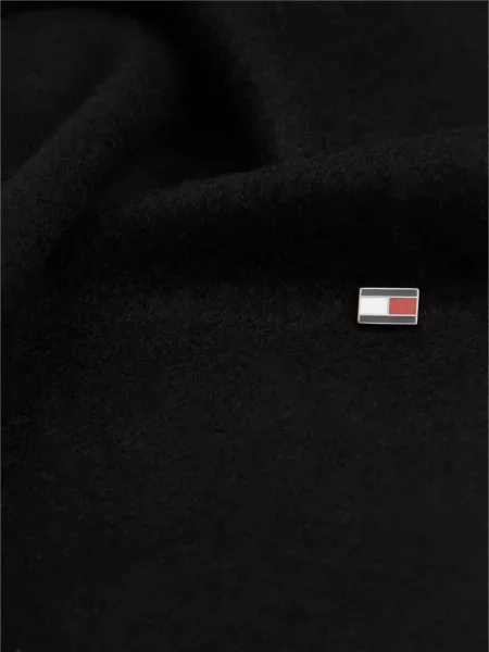 Fular Tommy Hilfiger cu franjuri negru