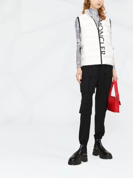 Raštuotas liemenė Moncler balta