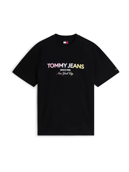 Tommy Jeans Tricou NEW CLASSICS albastru pastel / galben deschis / roz negru