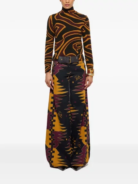 Pantaloni Pucci cu imagine negru