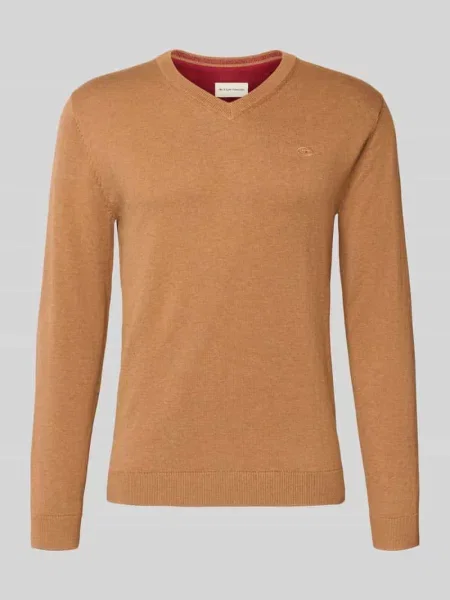 Sweter z dzianiny o kroju regular fit z czystej bawełny Tom Tailor