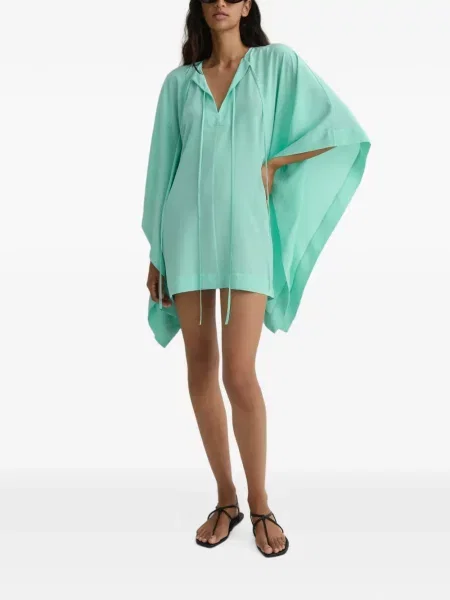 Rochie mini Bondi Born de mătase verde