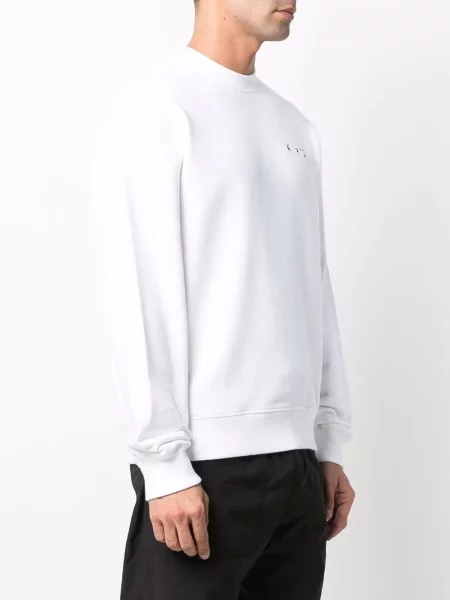 Φούτερ Off-white με σχέδιο λευκό