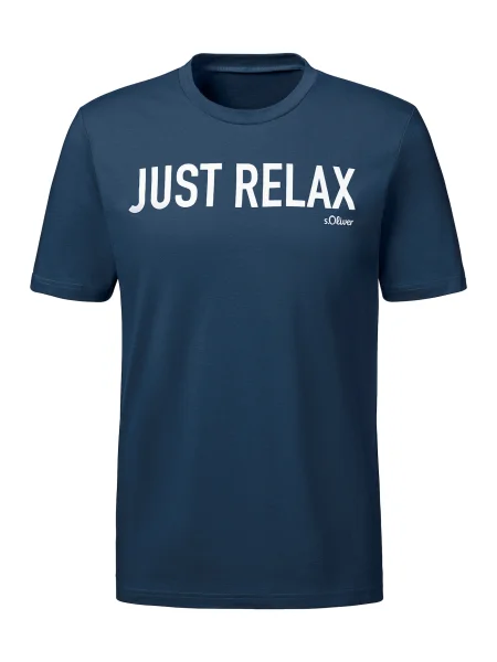 S.Oliver Tricou bleumarin alb