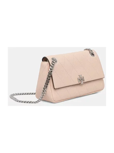 Tory Burch torebka crossbody skórzana Charlie różowa