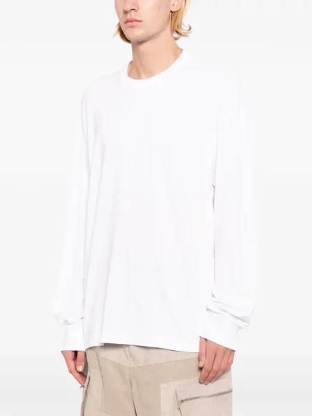 Lung tricou James Perse din jerseu alb