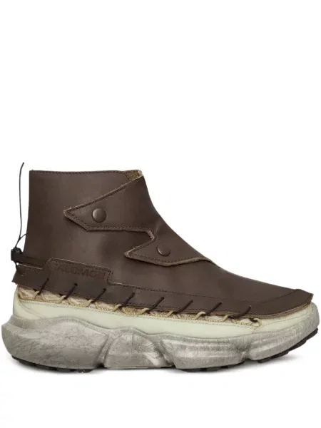 Sneakerși Salomon din piele maro