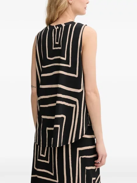 Top Joseph Ribkoff cu imprimeu geometric negru