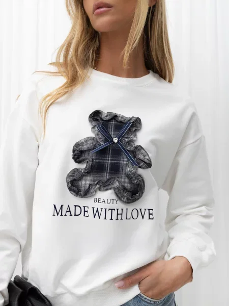 Bluza Italy Moda bijela